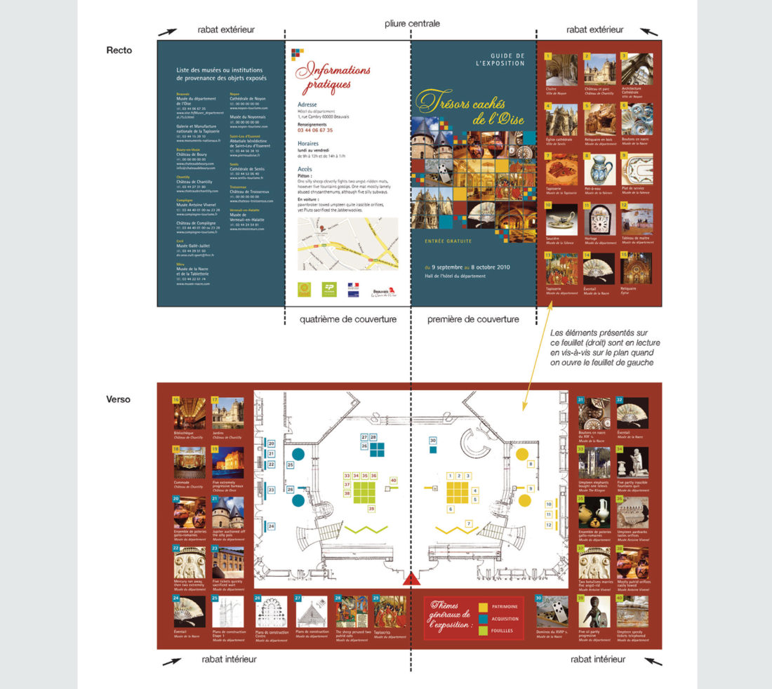graphisme d'exposition trésors cachés de l'oise hôtel du département beauvais