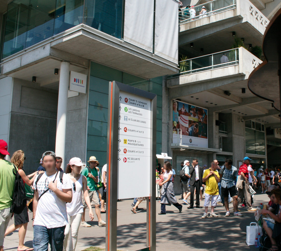 signalétique stade roland garros