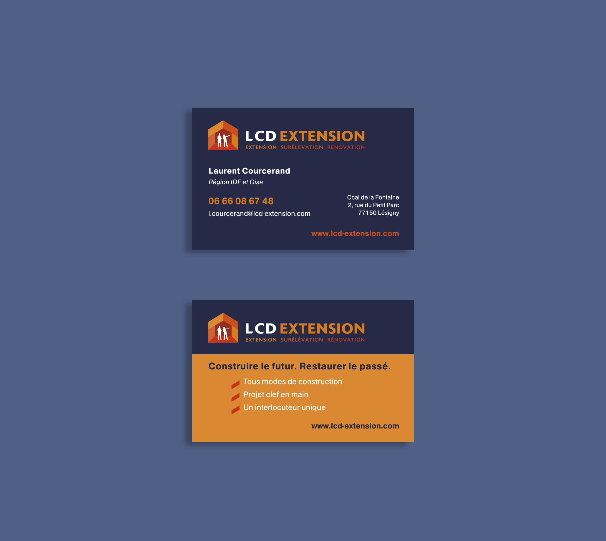 communication identité logo et carte de visite LCD Extension